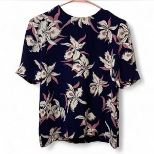 Marni Silk Floral Navy Women's Blouse